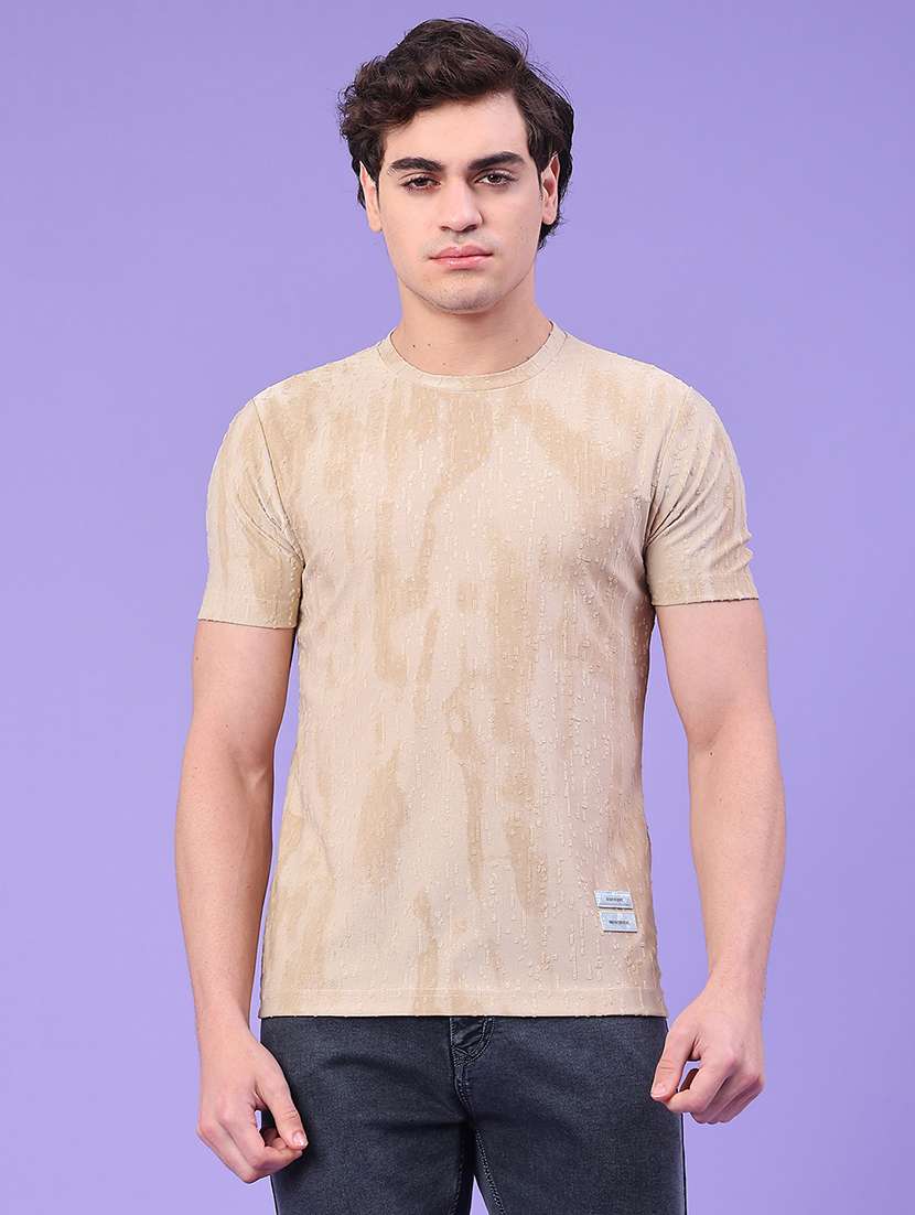 men self design short sleeve regular fit t-shirt - 22272592 -  Standard Image - 1