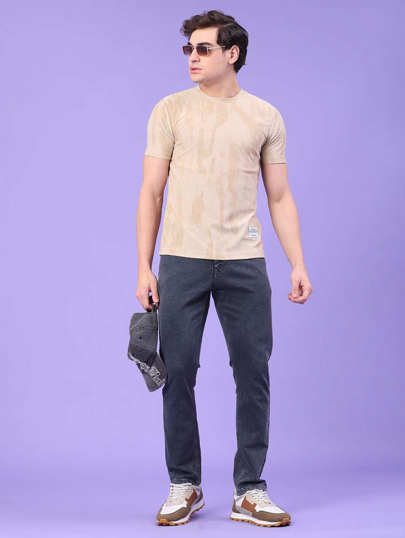 men self design short sleeve regular fit t-shirt - 22272592 -  Standard Image - 4