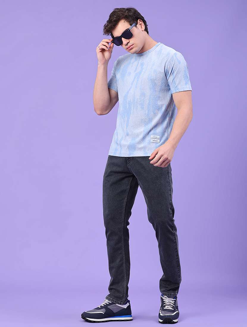 men self design short sleeve regular fit t-shirt - 22272593 -  Standard Image - 4