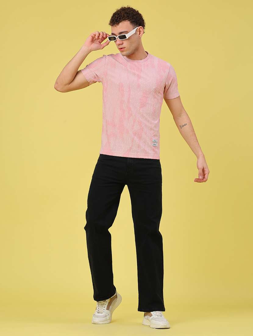 men self design short sleeve regular fit t-shirt - 22272595 -  Standard Image - 4
