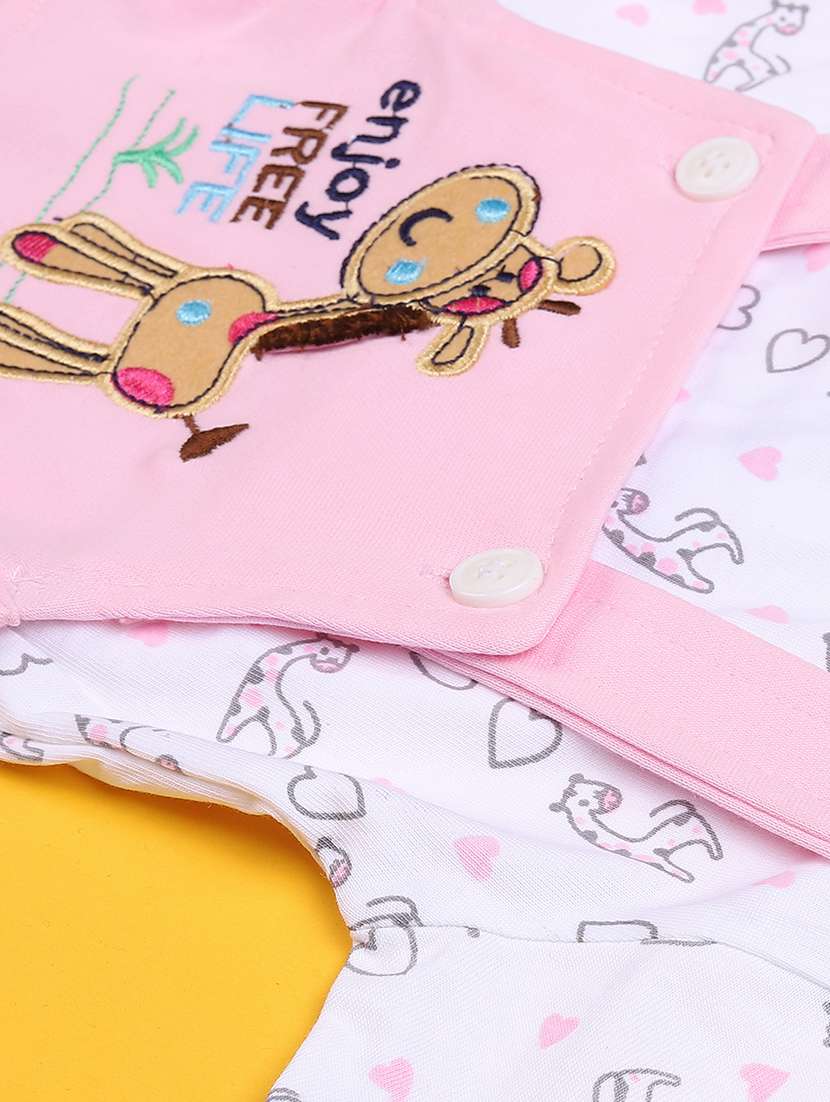 pink cotton dungarees twin sets & dungree - 22272622 -  Standard Image - 4
