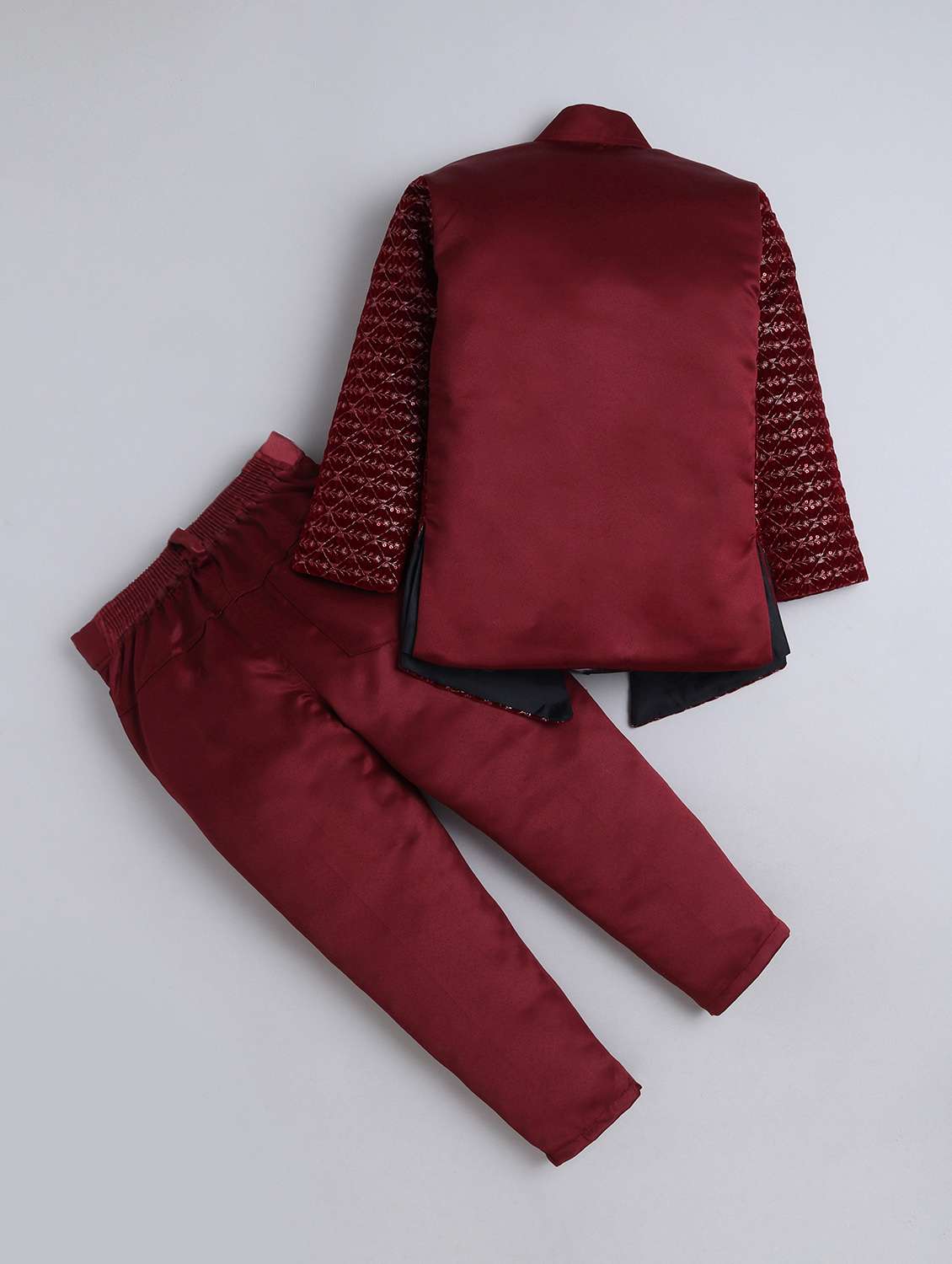 boys embroidered long sleeve sherwani set - 22272681 -  Standard Image - 1