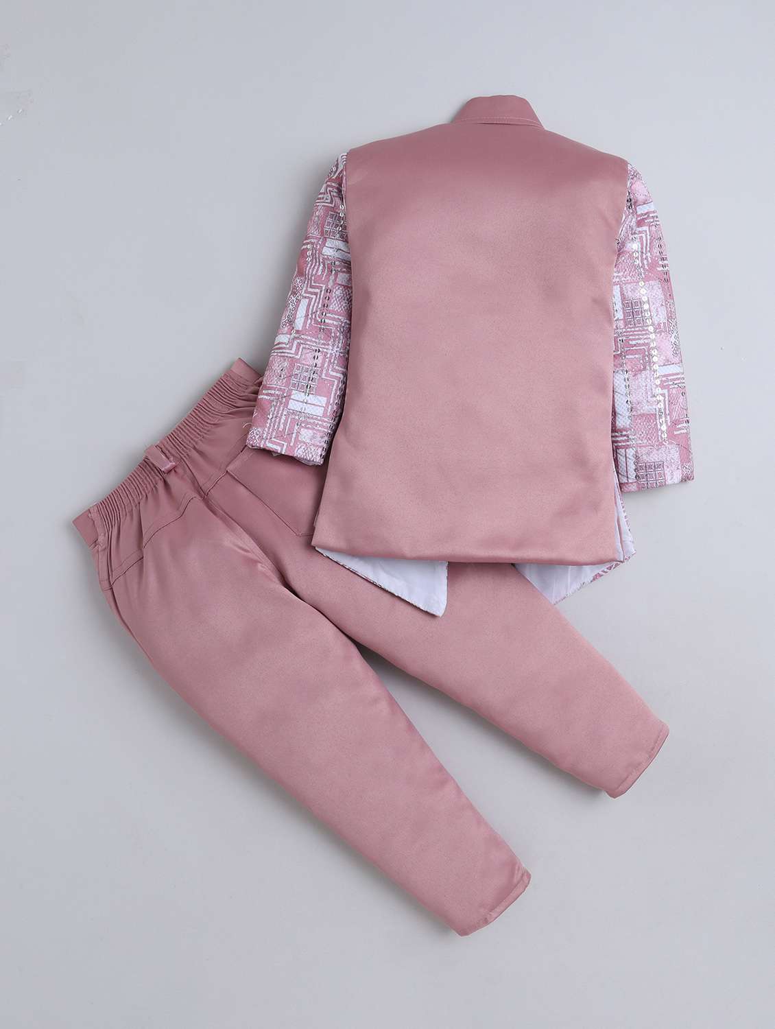 boys printed long sleeve sherwani set - 22272682 -  Standard Image - 1