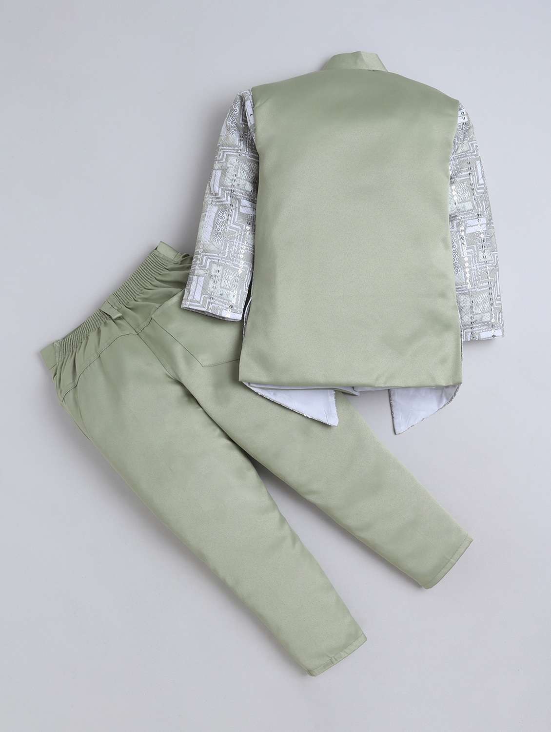 boys printed long sleeve sherwani set - 22272683 -  Standard Image - 1