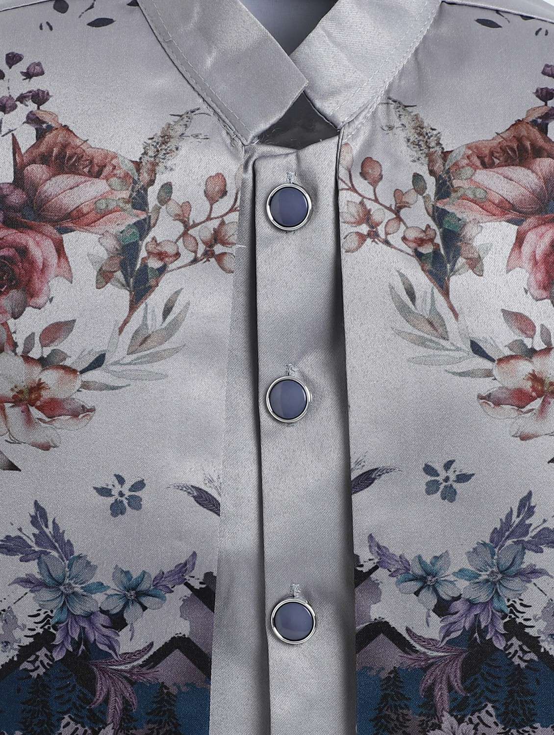 boys printed long sleeve sherwani set - 22272708 -  Standard Image - 4