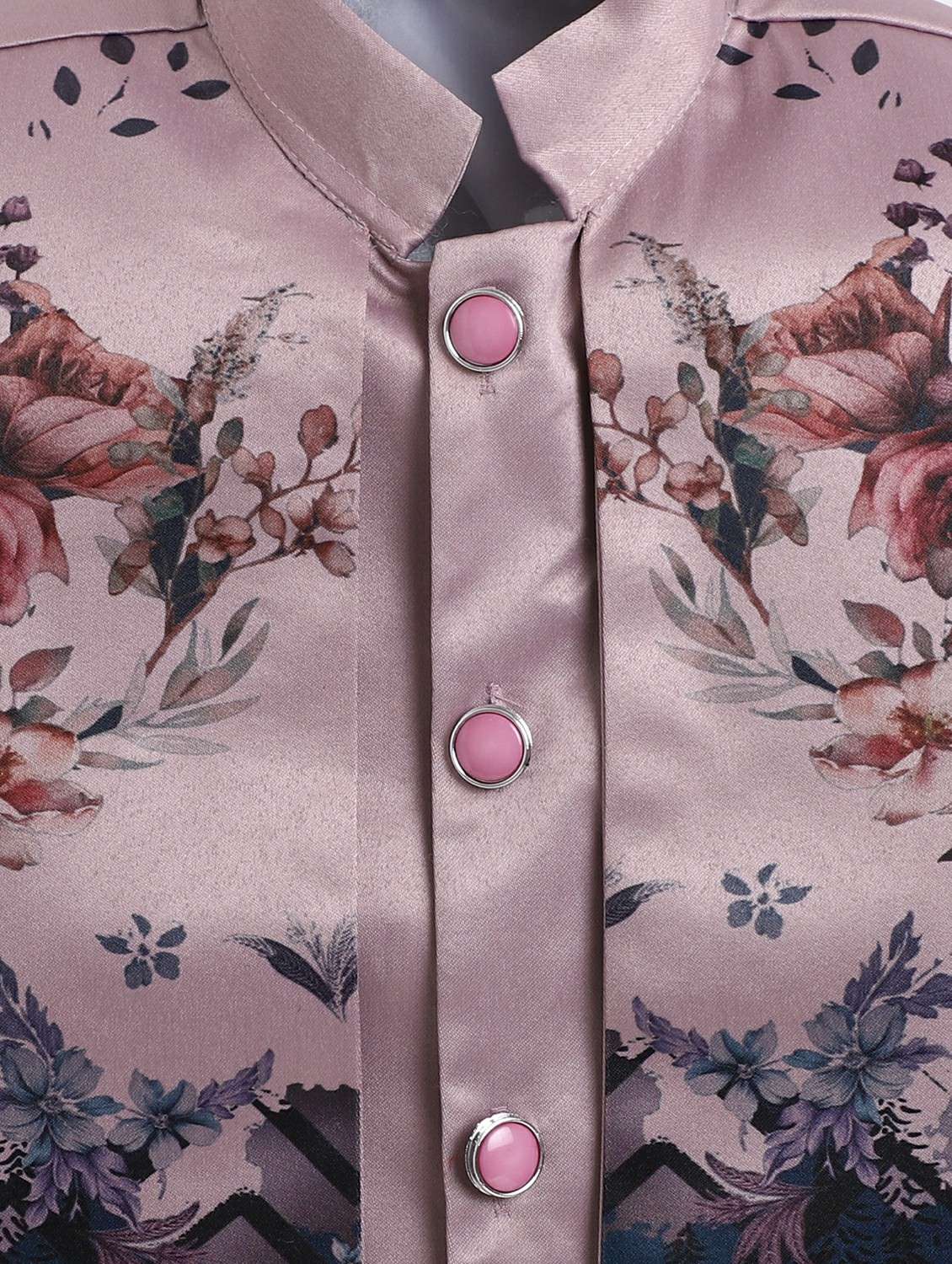 boys printed long sleeve sherwani set - 22272709 -  Standard Image - 4