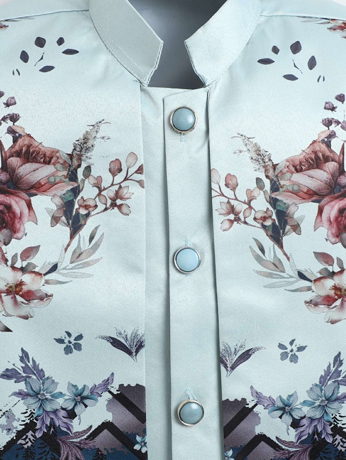 boys printed long sleeve sherwani set - 22272710 -  Standard Image - 4