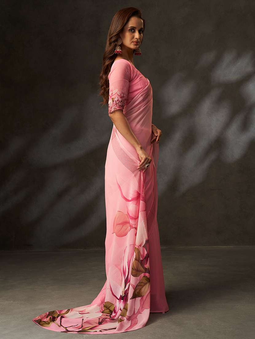 women floral printed saree with blouse - 22272716 -  Standard Image - 1