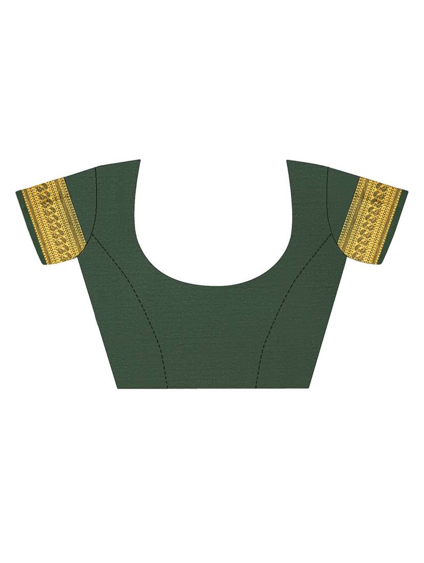 women solid with bordered saree with blouse - 22272742 -  Standard Image - 6