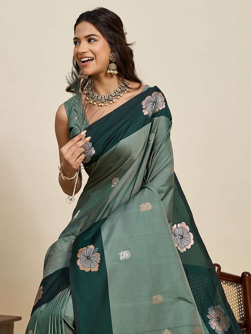 women self design banarasi saree with blouse - 22272756 -  Standard Image - 4