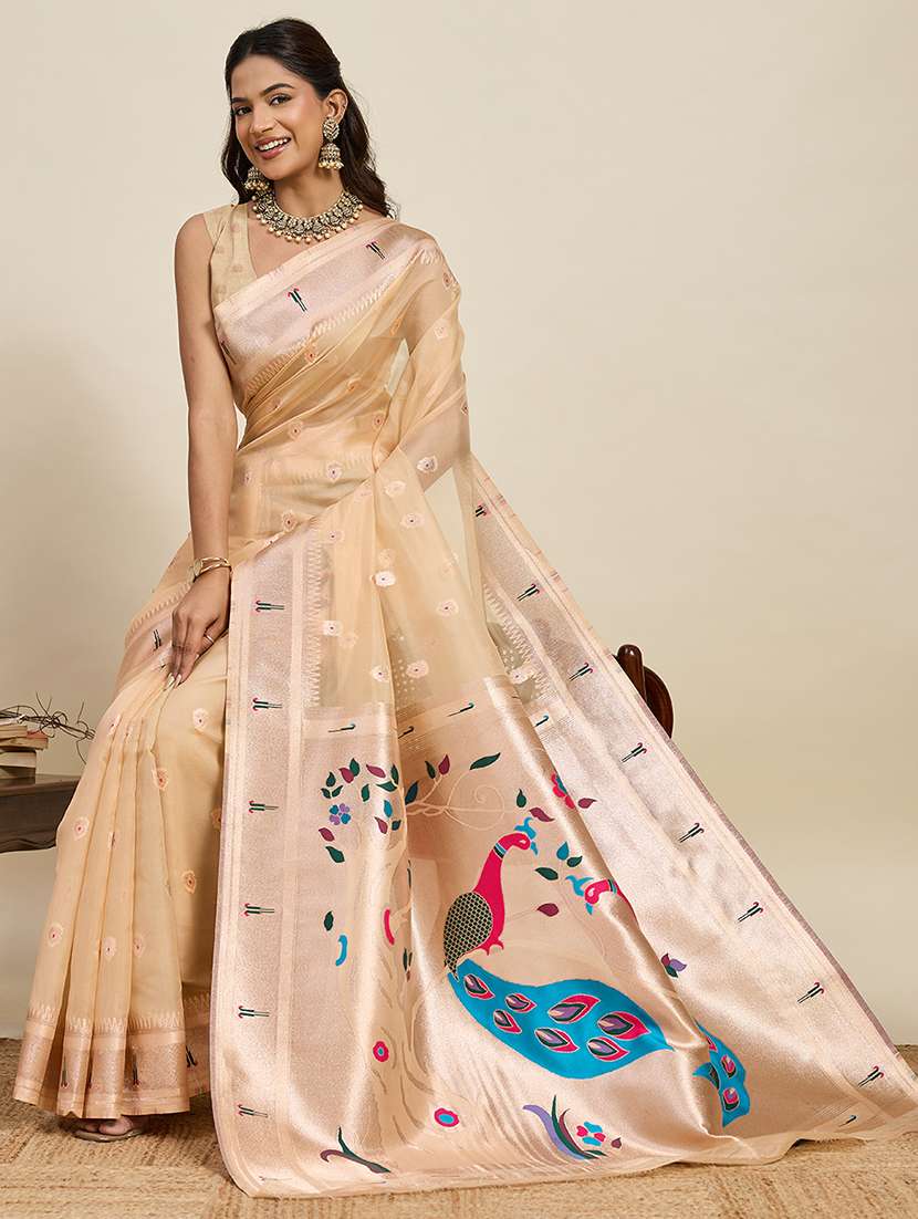 women self design paithani saree with blouse - 22272768 -  Standard Image - 1