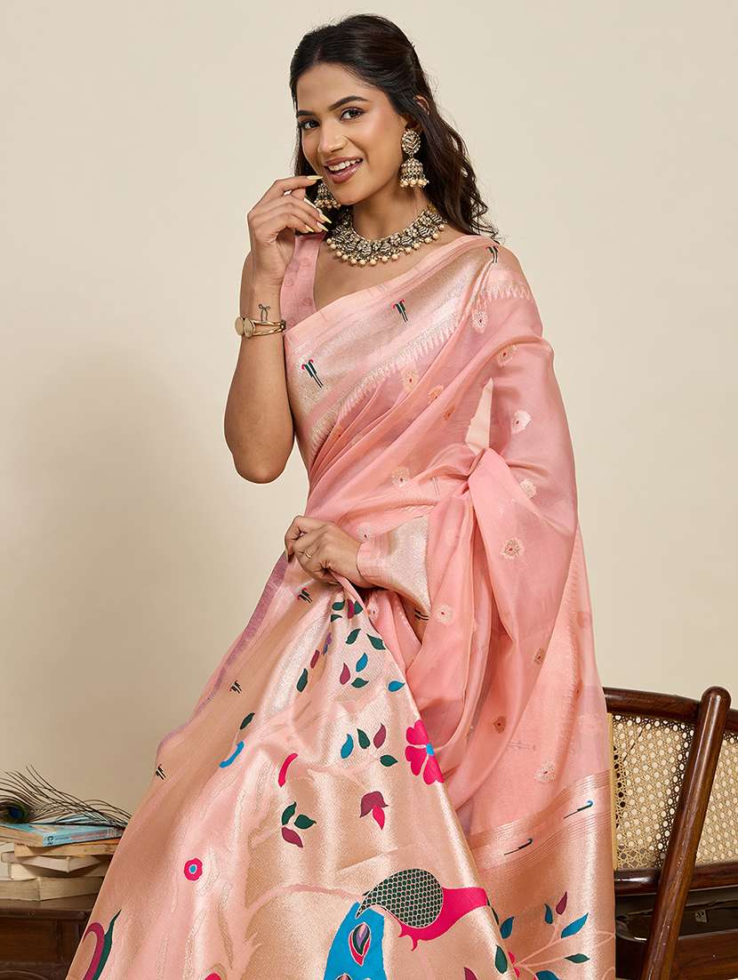 women self design paithani saree with blouse - 22272770 -  Standard Image - 4