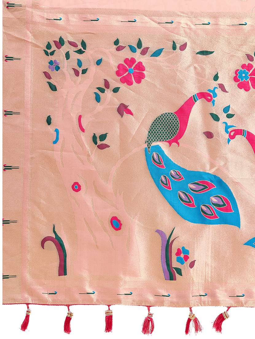 women self design paithani saree with blouse - 22272770 -  Standard Image - 6