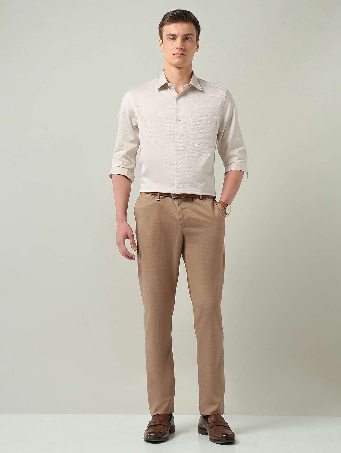 men self design long sleeve regular fit formal shirt - 22272870 -  Standard Image - 4