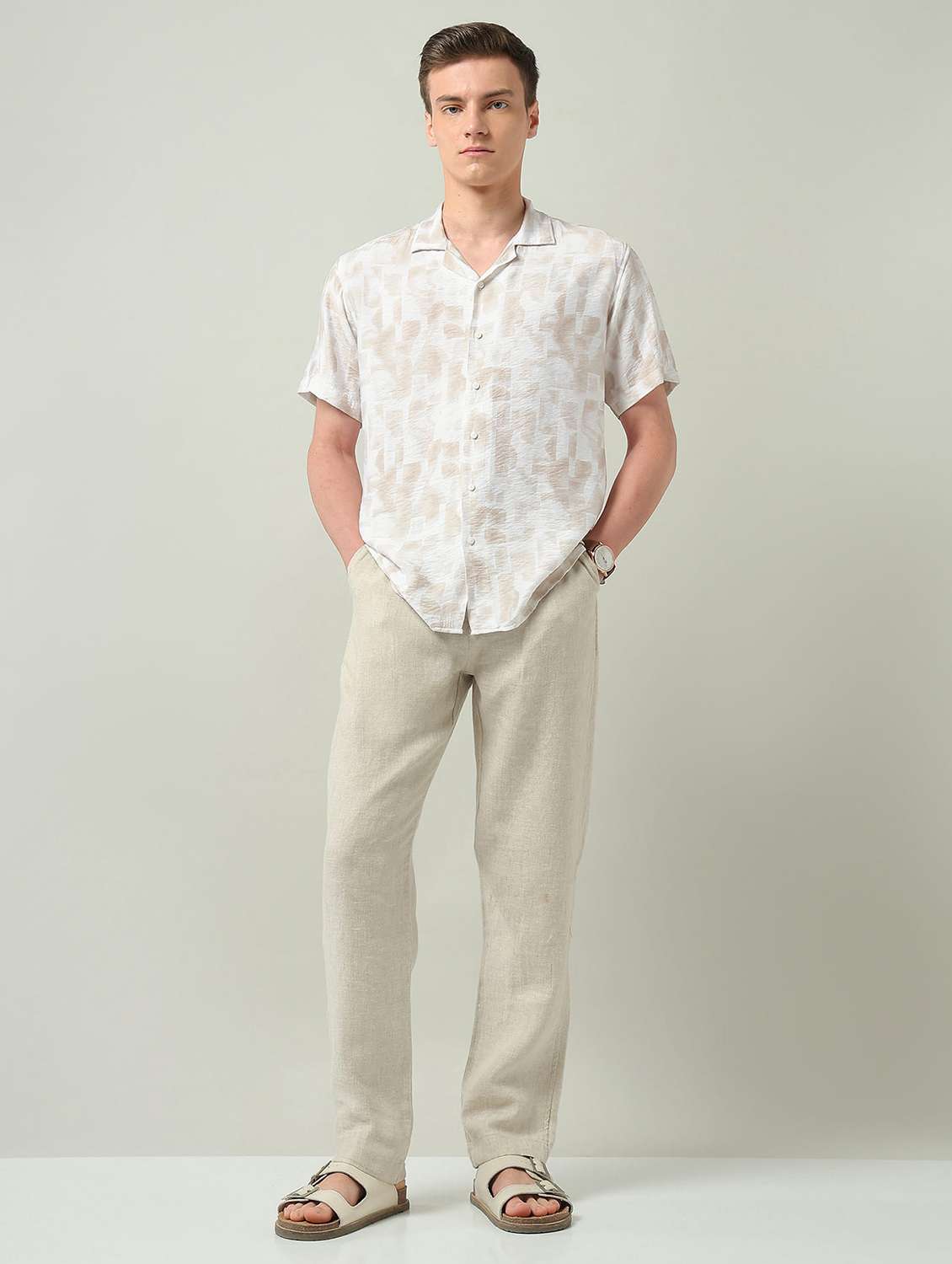 Men Printed Short Sleeve Regular Fit Casual Shirt - 22272878 -  Standard Image - 4