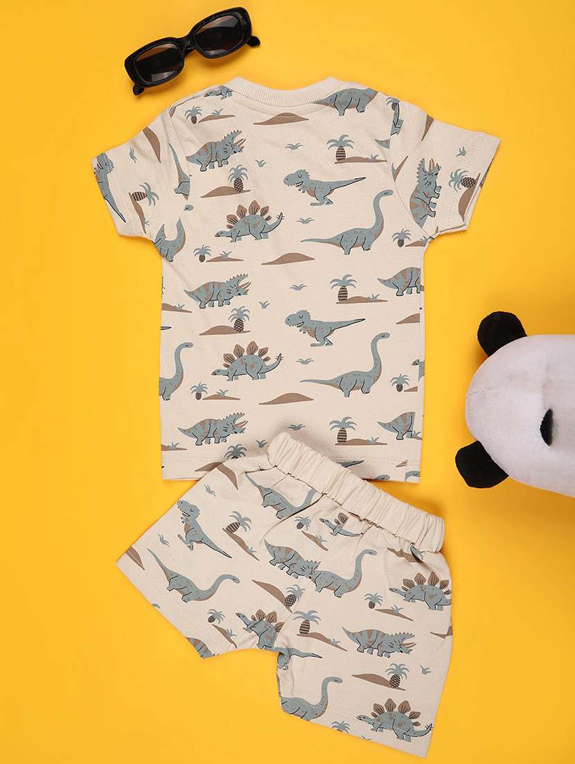 boys printed t-shirt & shorts co-ords set - 22273091 -  Standard Image - 1