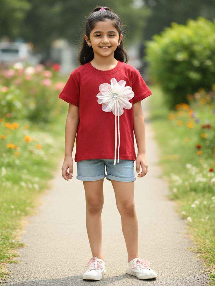 girls self designed short sleeve tee - 22273110 -  Standard Image - 1