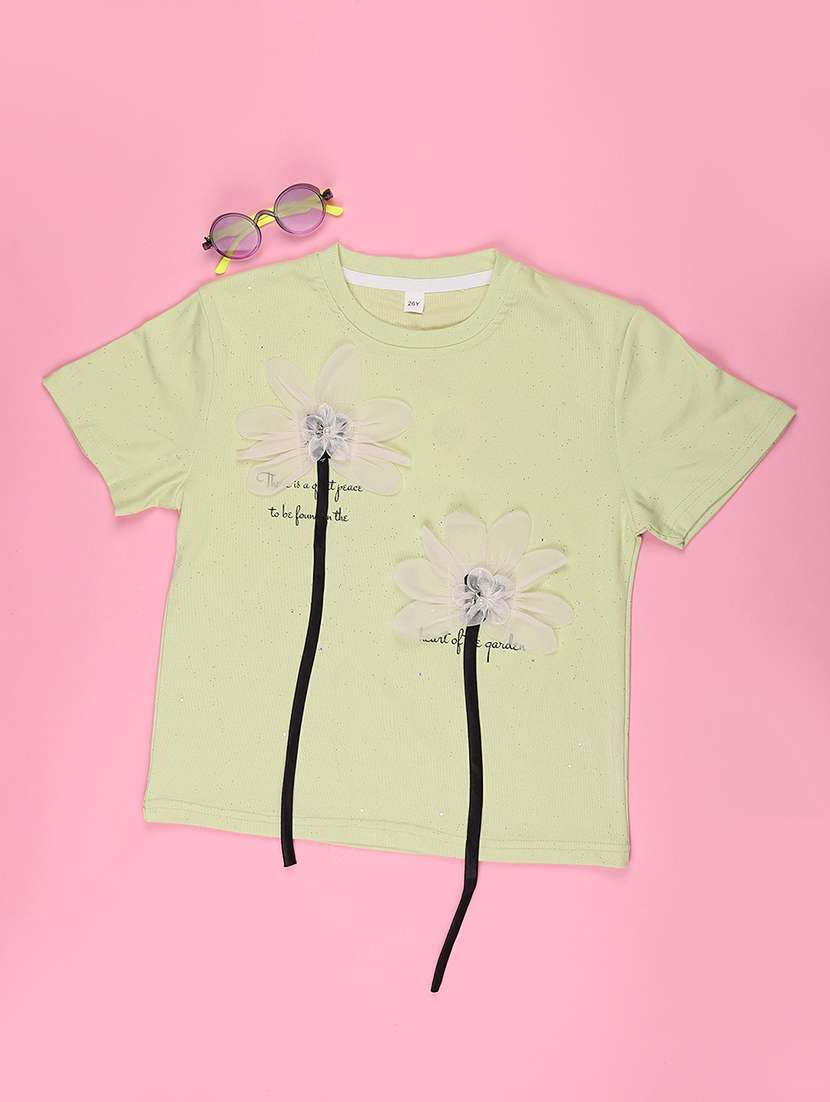 girls self designed short sleeve tee - 22273115 -  Standard Image - 1