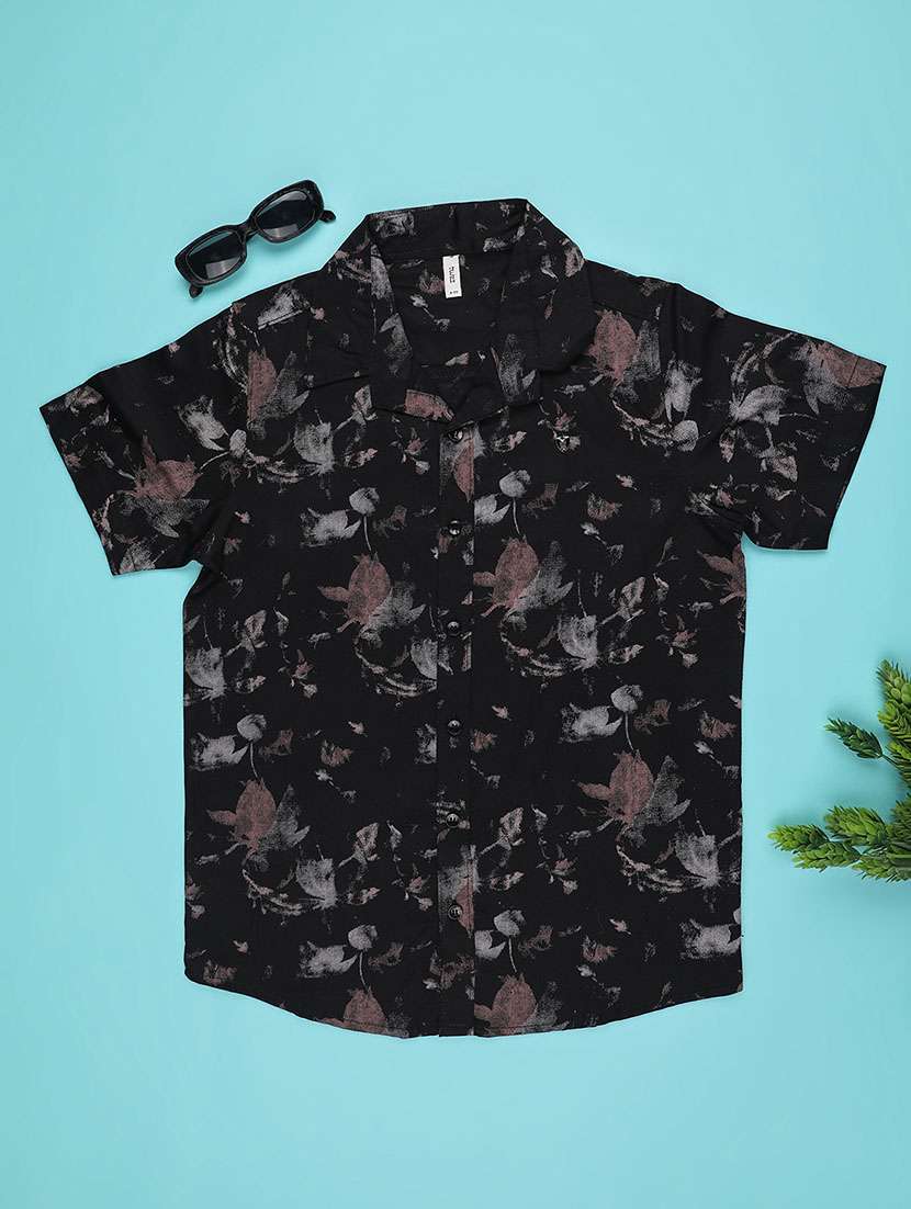 boys printed collared short sleeve shirt - 22273120 -  Standard Image - 1