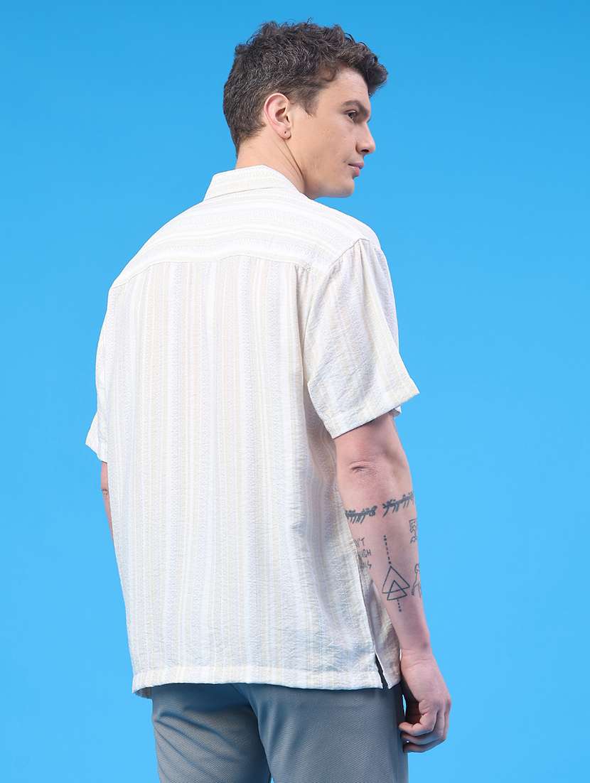 men printed short sleeve regular fit casual shirt - 22273150 -  Standard Image - 4