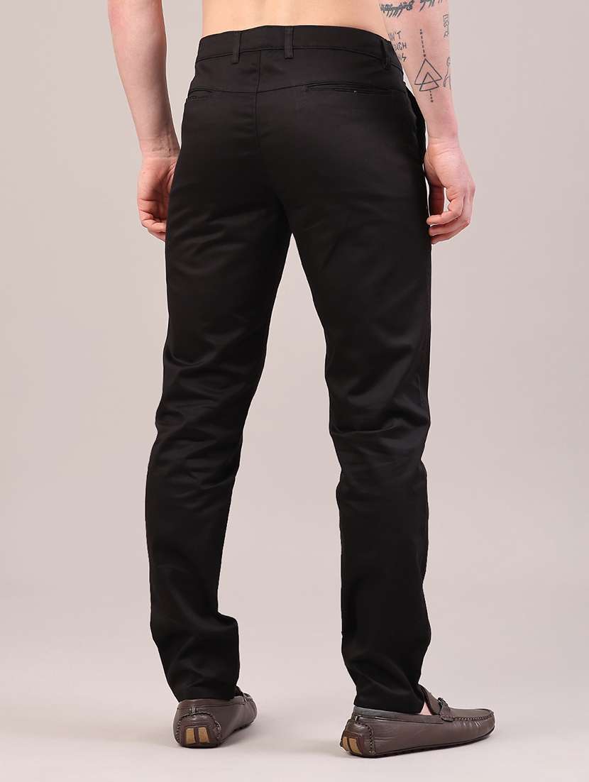 men solid mid rise chinos casual trouser - 22273172 -  Standard Image - 4