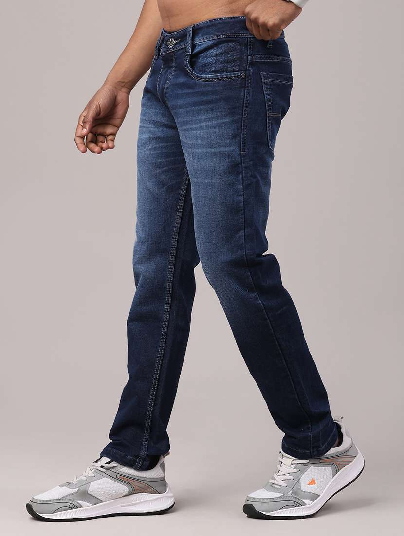 men washed mid rise full length slim fit jeans - 22273175 -  Standard Image - 1