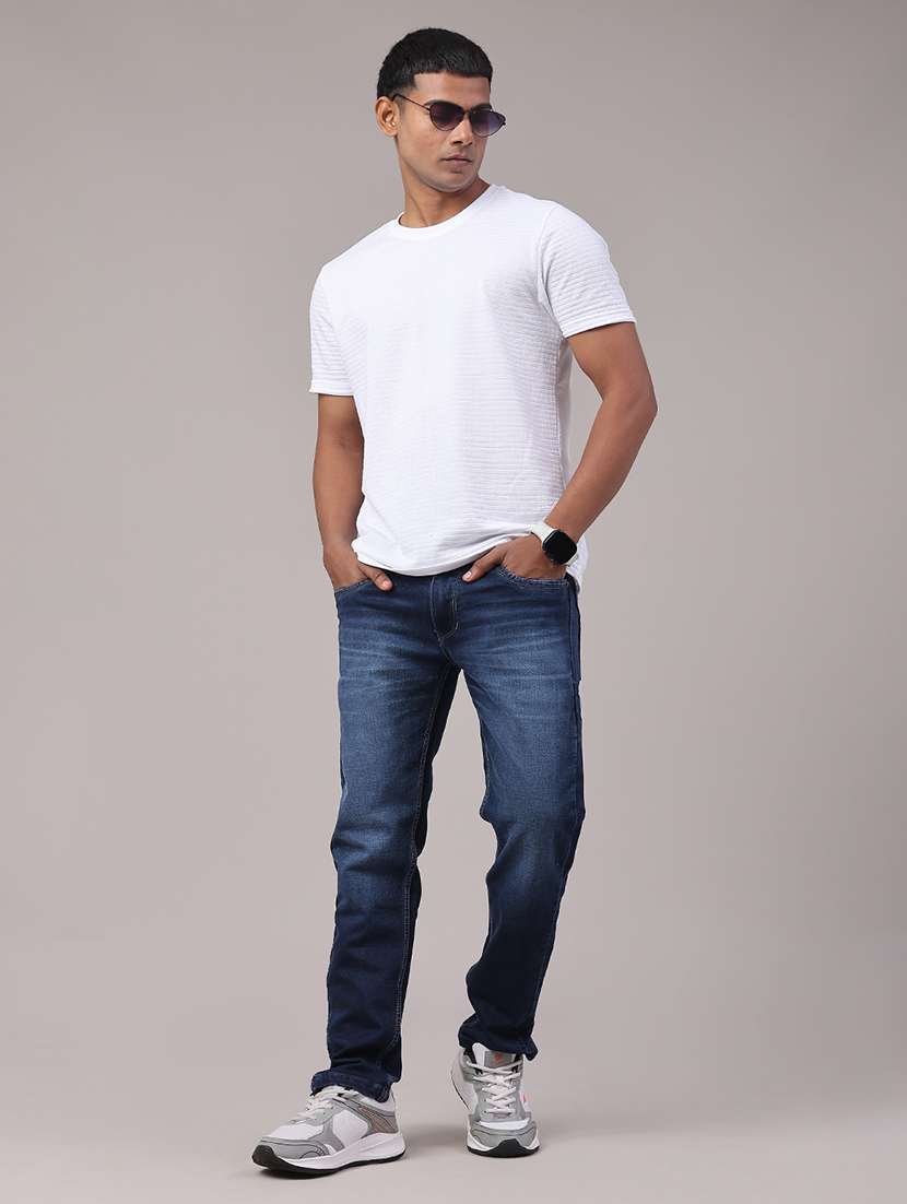 men washed mid rise full length slim fit jeans - 22273175 -  Standard Image - 4