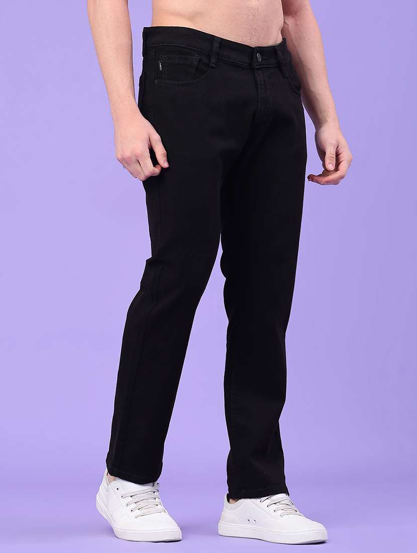 Men Plain Mid Rise Full Length Jeans - 22273176 -  Standard Image - 1