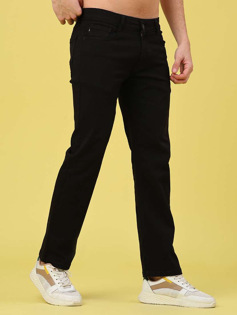 men plain mid rise full length jeans - 22273178 -  Standard Image - 1