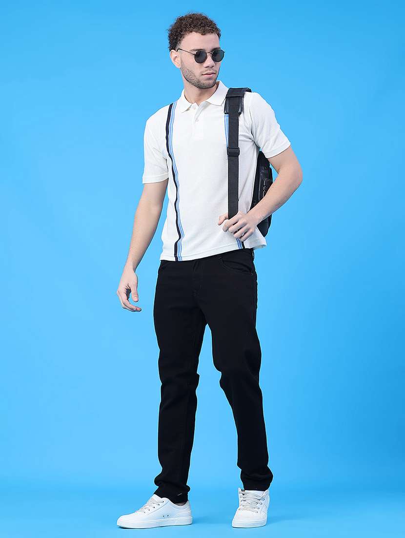 Men Plain Mid Rise Full Length Jeans - 22273180 -  Standard Image - 4
