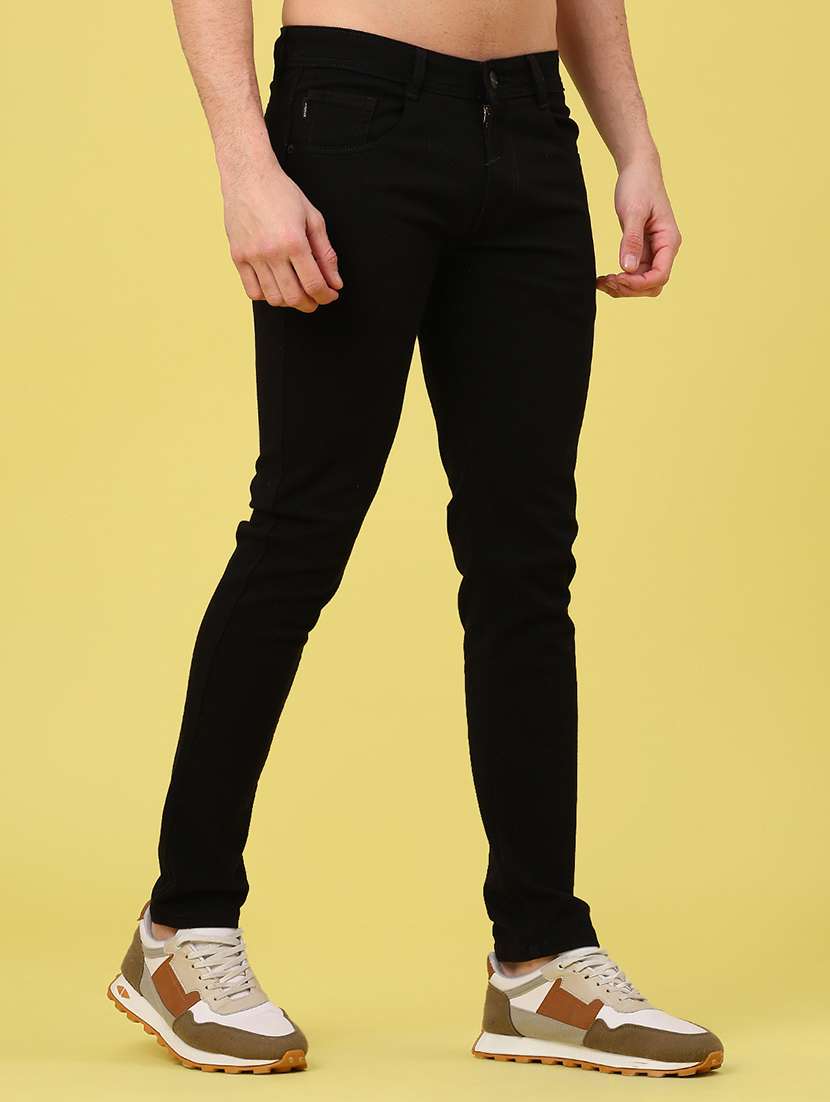 men plain mid rise full length jeans - 22273184 -  Standard Image - 1