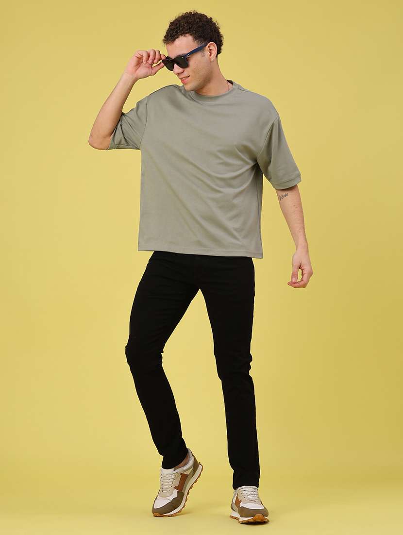 men plain mid rise full length jeans - 22273184 -  Standard Image - 4