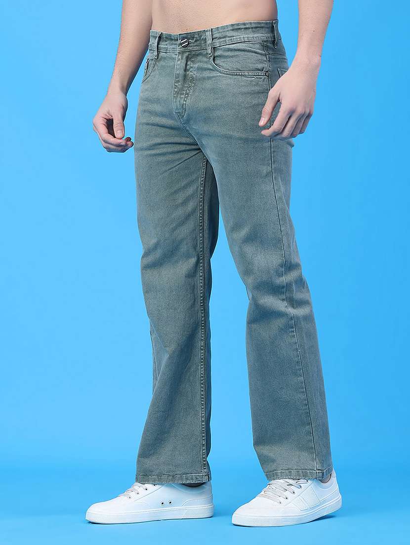 men plain mid rise full length straight fit jeans - 22273192 -  Standard Image - 1