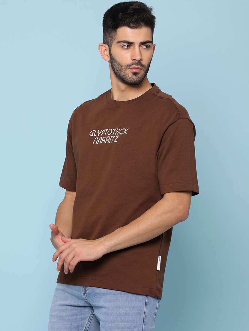 men typographic short sleeve loose fit t-shirt - 22273278 -  Standard Image - 1