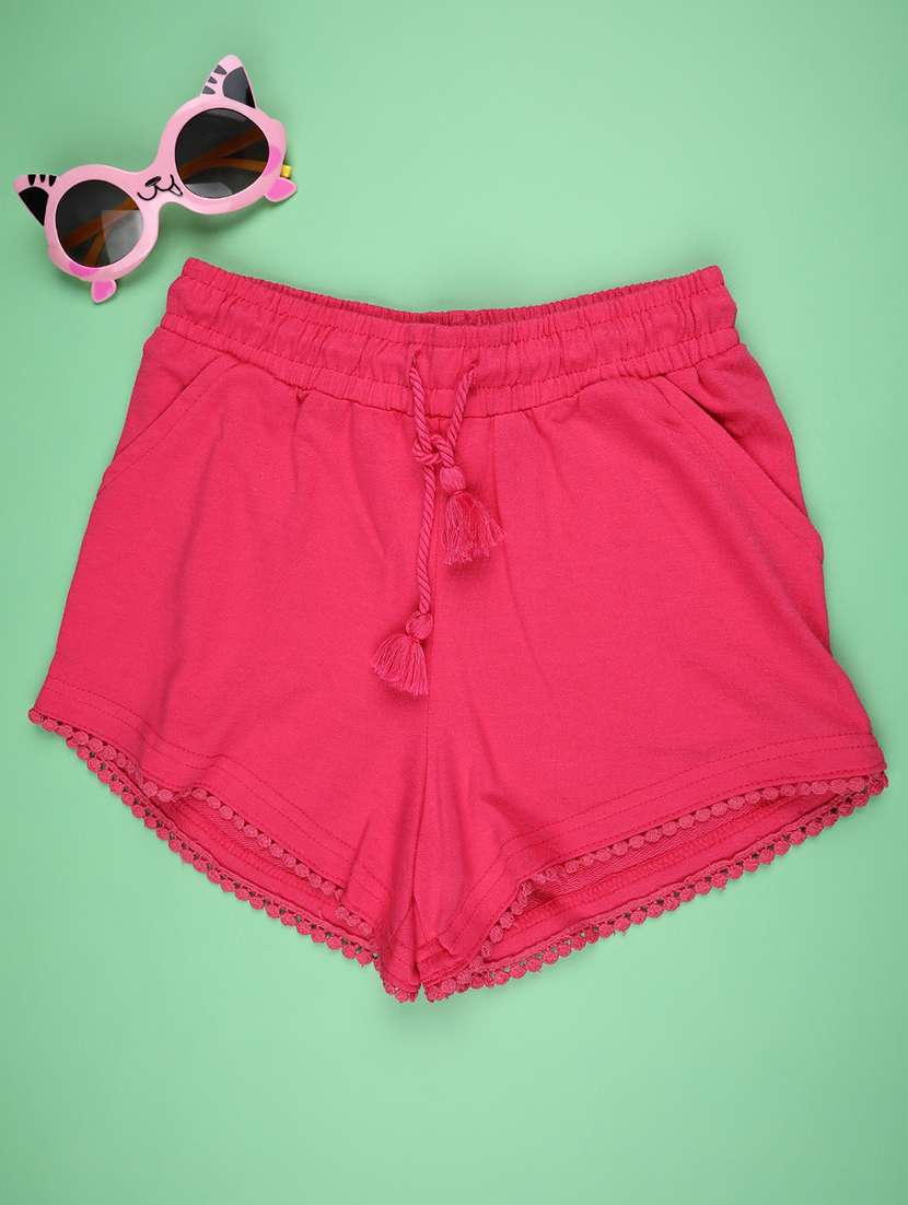 pink cotton shorts & three fourth - 22273288 -  Standard Image - 1