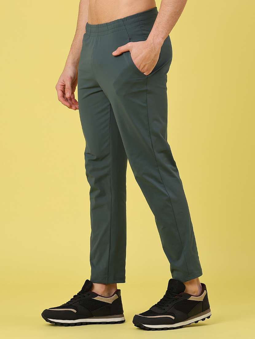 men solid mid rise regular fit track pant - 22273318 -  Standard Image - 1