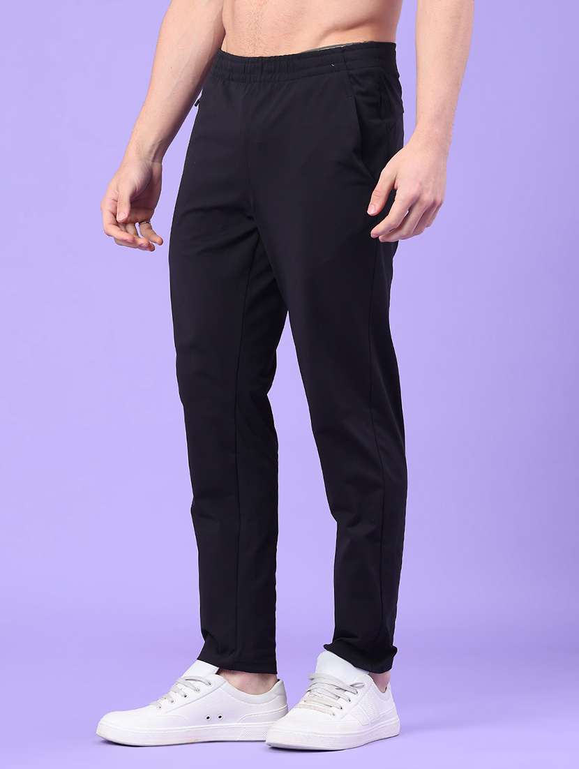 men solid mid rise regular fit track pant - 22273320 -  Standard Image - 1