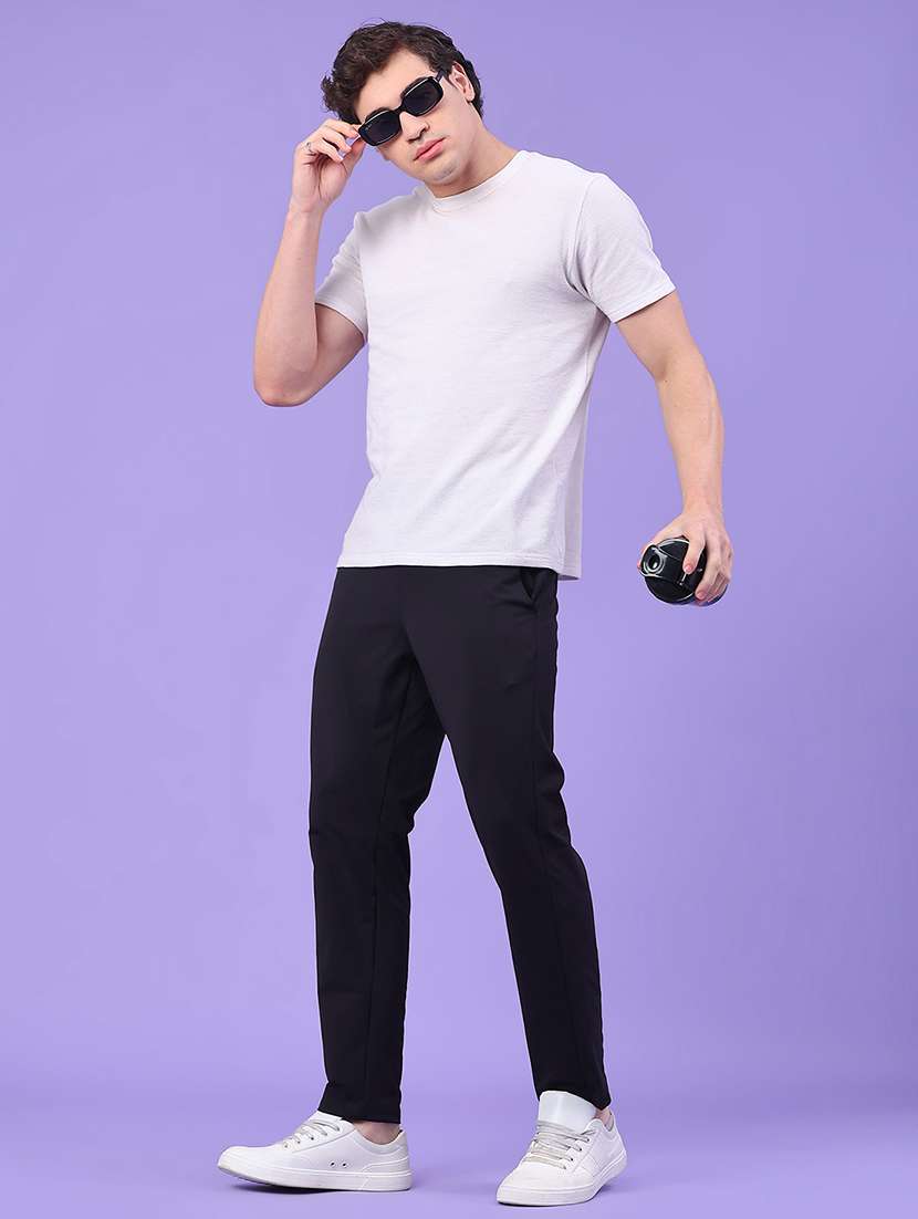 men solid mid rise regular fit track pant - 22273320 -  Standard Image - 4
