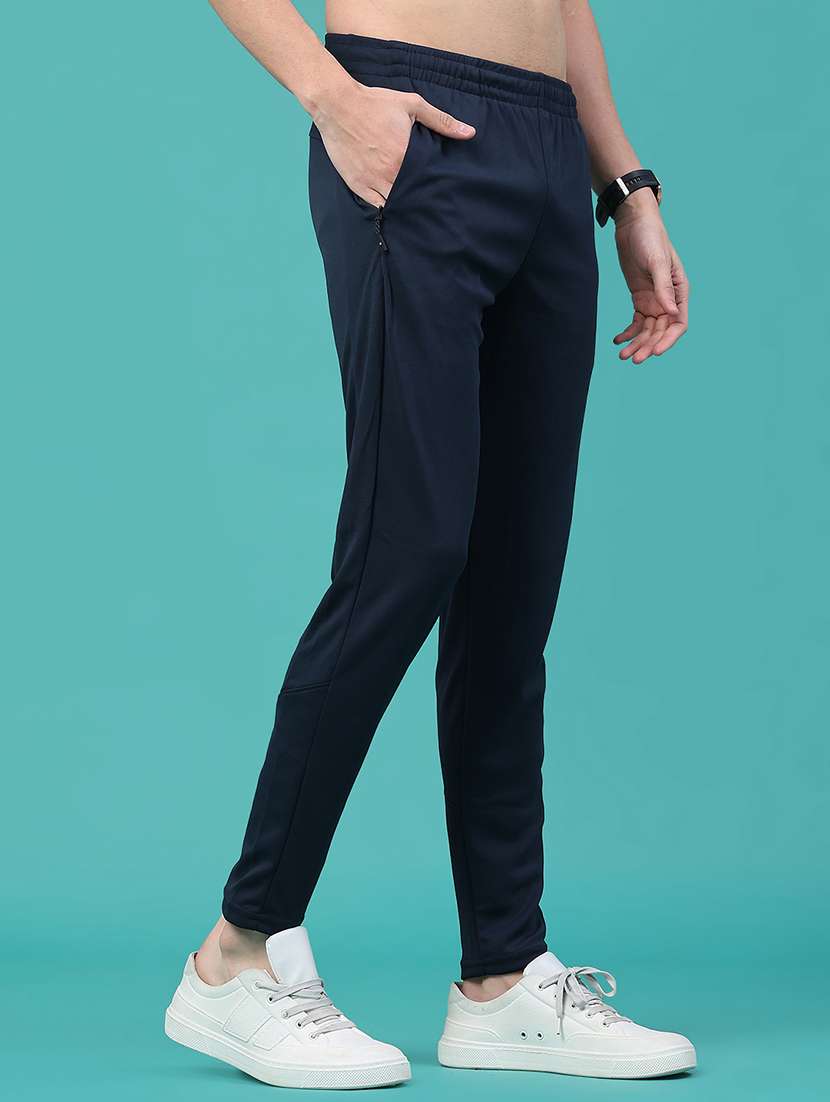 men solid mid rise full length track pant - 22273322 -  Standard Image - 1