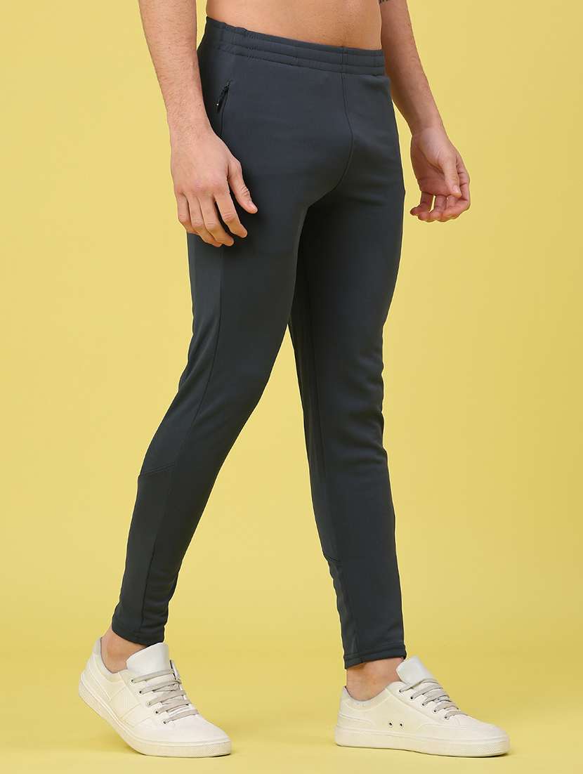 men solid mid rise slim fit track pant - 22273323 -  Standard Image - 1