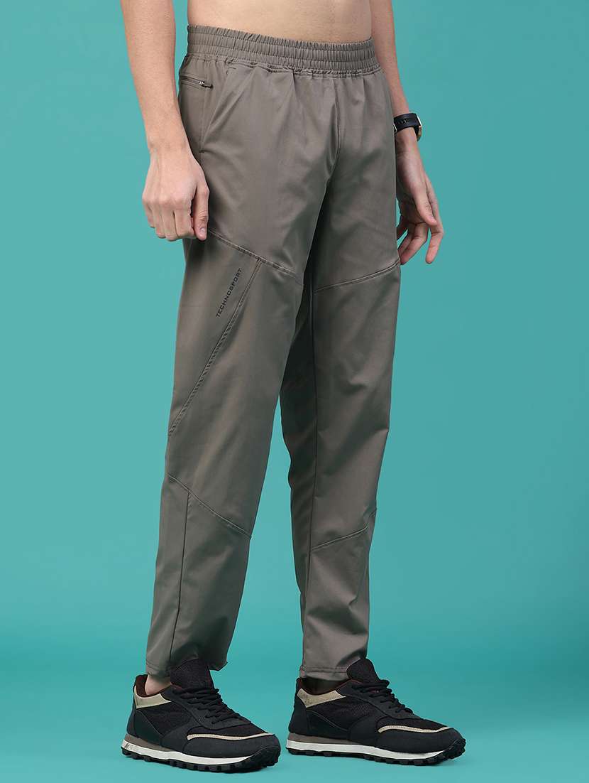 men solid mid rise full length track pant - 22273326 -  Standard Image - 1