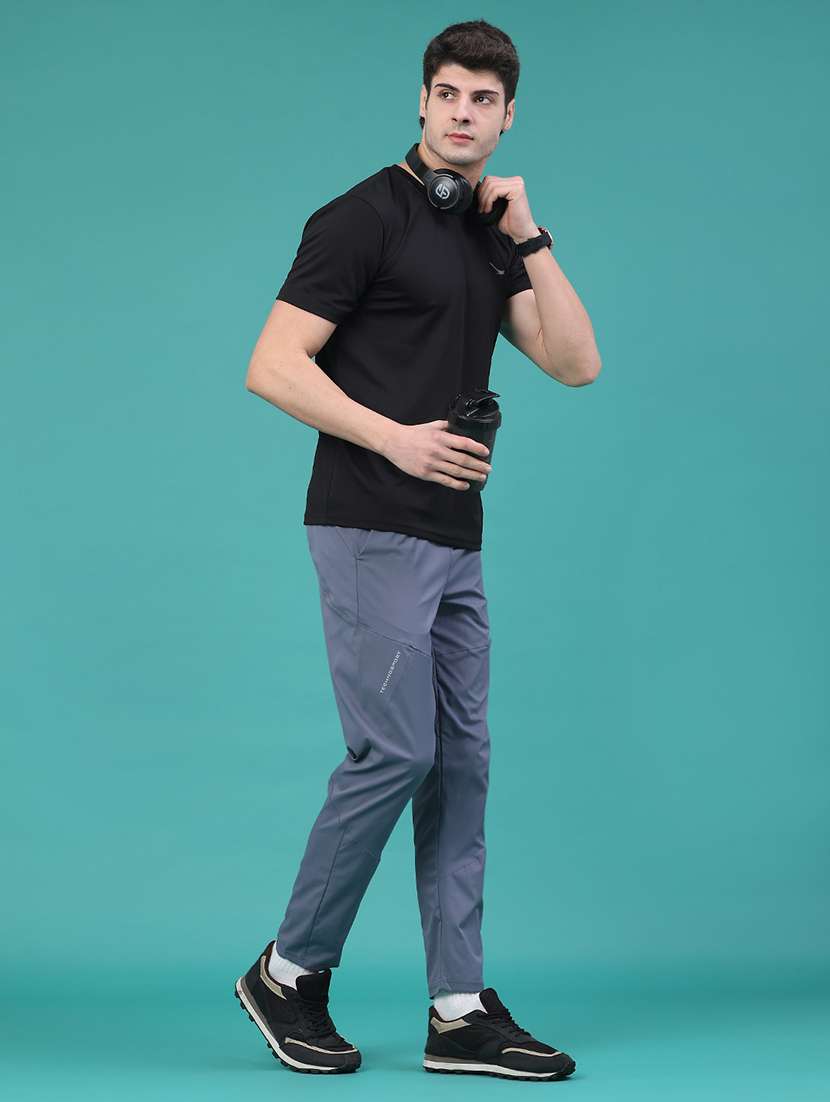 men solid mid rise regular fit track pant - 22273327 -  Standard Image - 4
