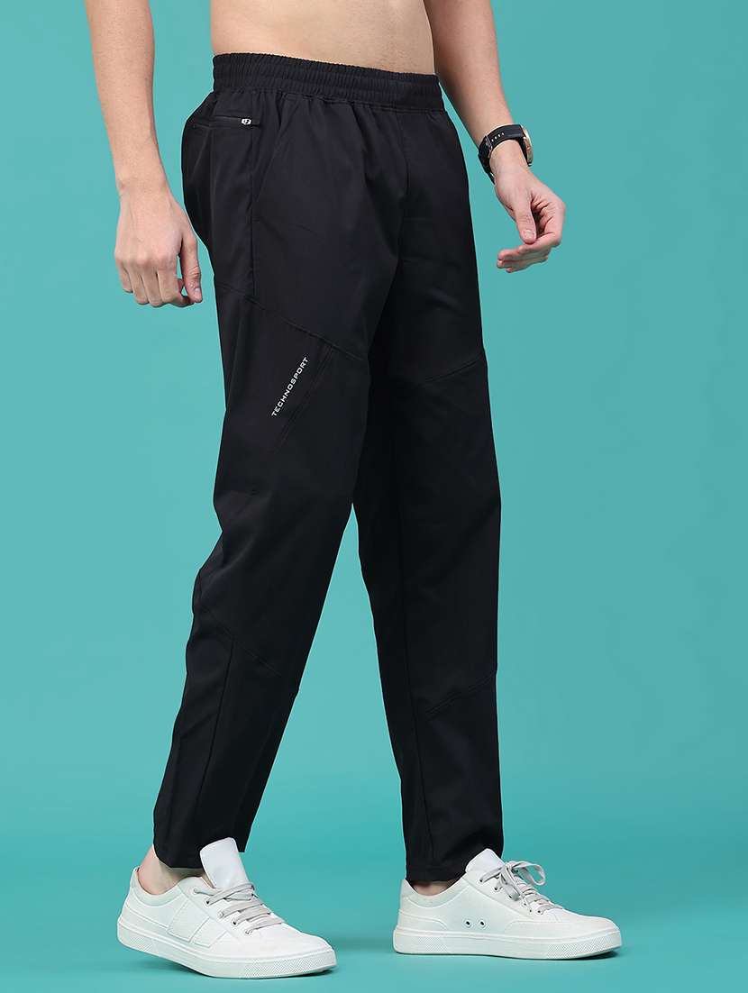 men solid mid rise full length track pant - 22273328 -  Standard Image - 1