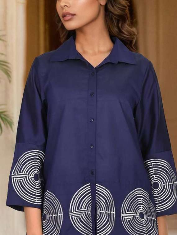 women embroidered shirt and trouser co-ord set - 22273624 -  Standard Image - 4