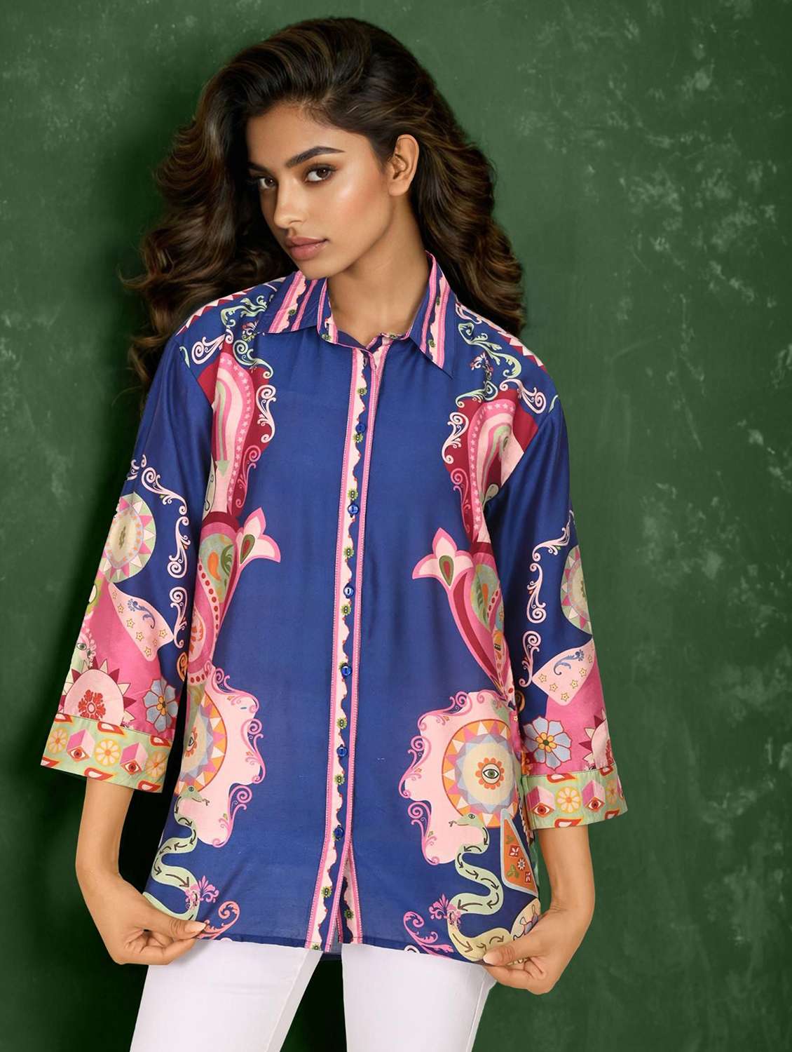 women collared long sleeve regular shirt