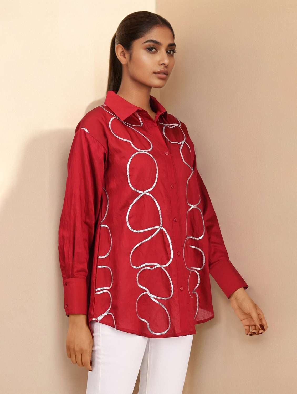 women collared long sleeve regular shirt - 22273754 -  Standard Image - 1