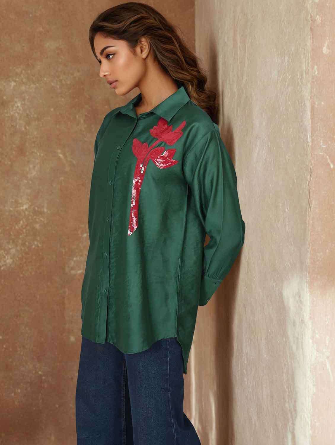 women collared long sleeve regular shirt - 22273756 -  Standard Image - 1