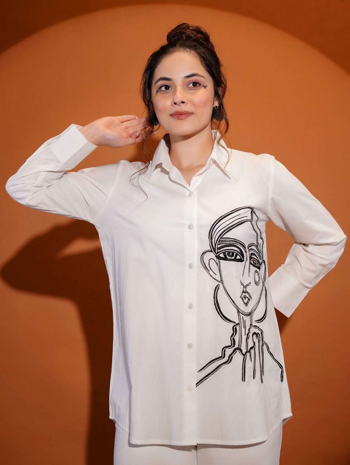 women collared long sleeve regular shirt - 22273762 -  Standard Image - 1