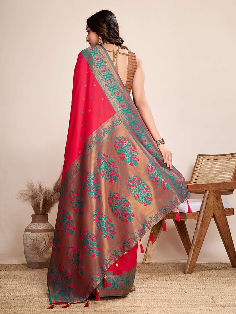 women self design banarasi saree with blouse - 22274063 -  Standard Image - 4