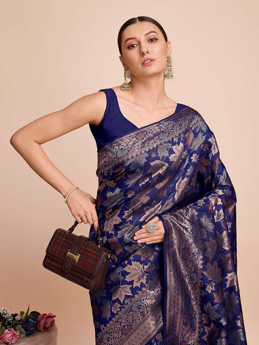 women self design banarasi saree with blouse - 22274085 -  Standard Image - 1